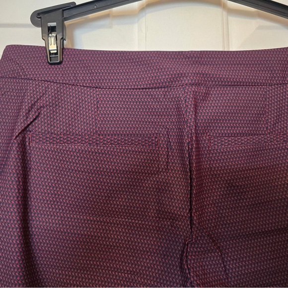 Spanx Womans Skort Large NWT UPF 50 Navy Burgundy Print Tennnis Pickleball Golf - Picture 7 of 9